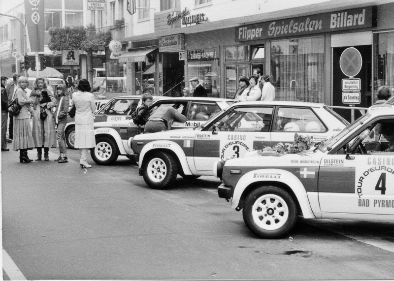 Toyoty Starlet przed startem do 22 ADAC-Rallye Tour d Europe 1978